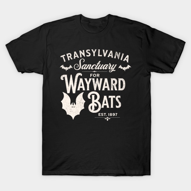 Transylvania Sanctuary for Wayward Bats Dark T-Shirt by PUFFYP